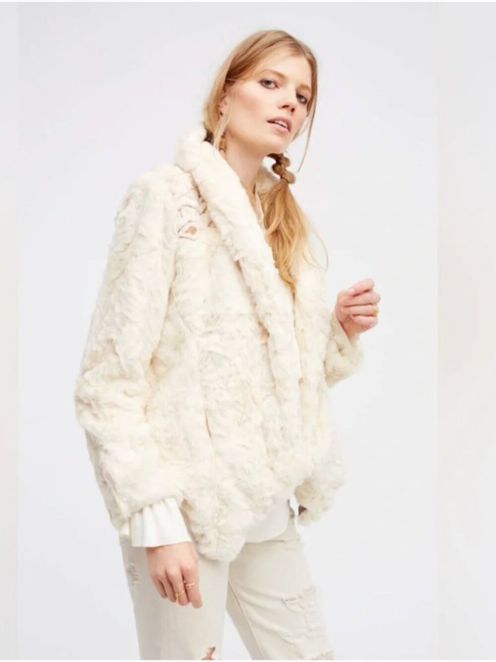 Free People Embroidered Cascade Fur Jacket - Great condition!!! - Picture 4 of 10